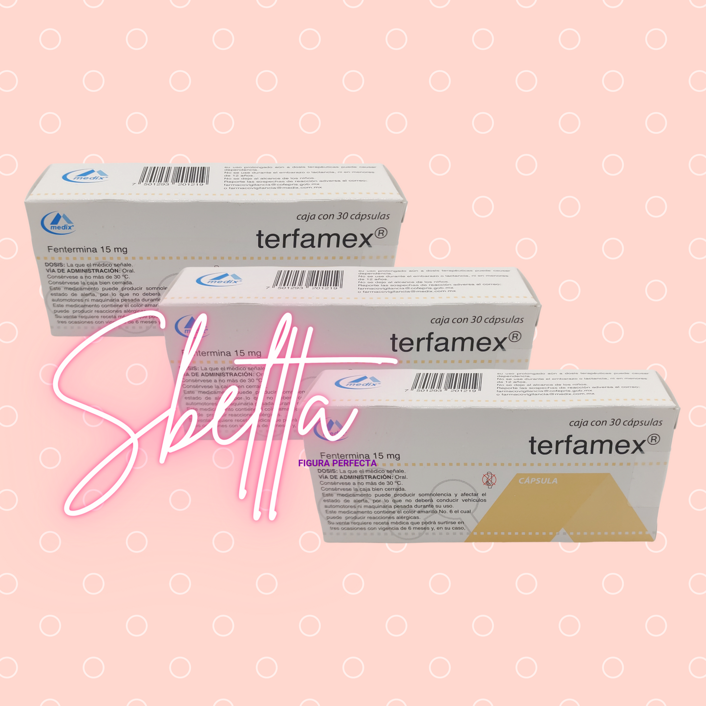 Terfamex 15mg (3 cajas)